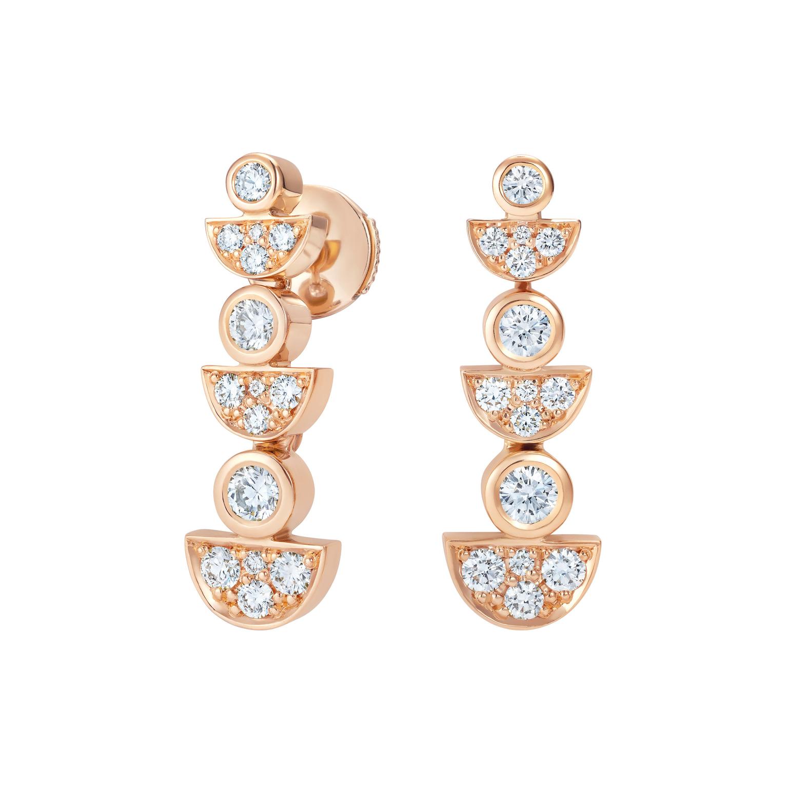 Fizz earrings in rose gold by Hirsh