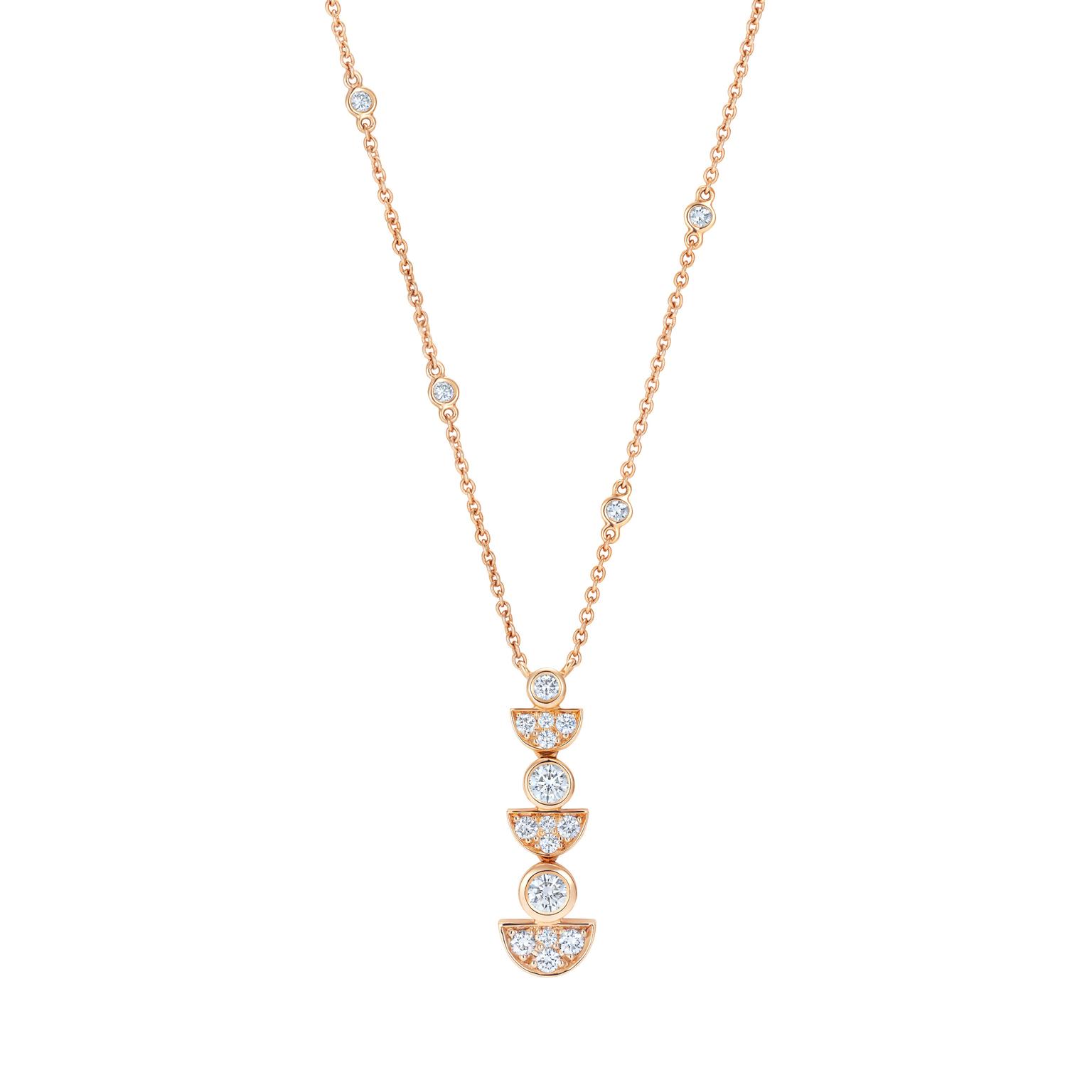 Fizz necklace in rose gold by Hirsh