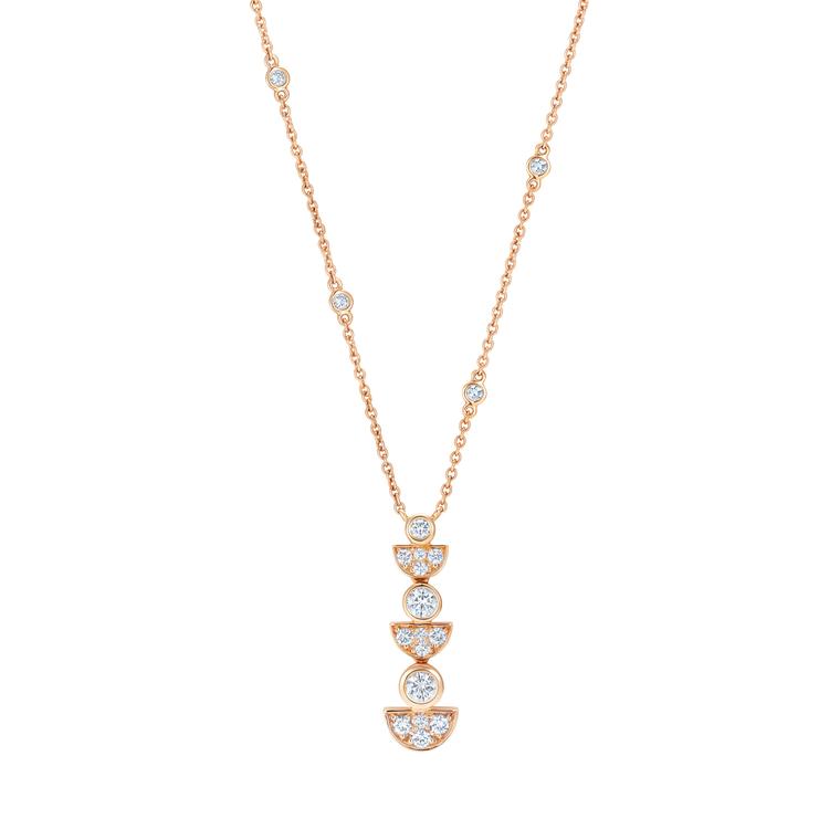 Fizz necklace in rose gold by Hirsh