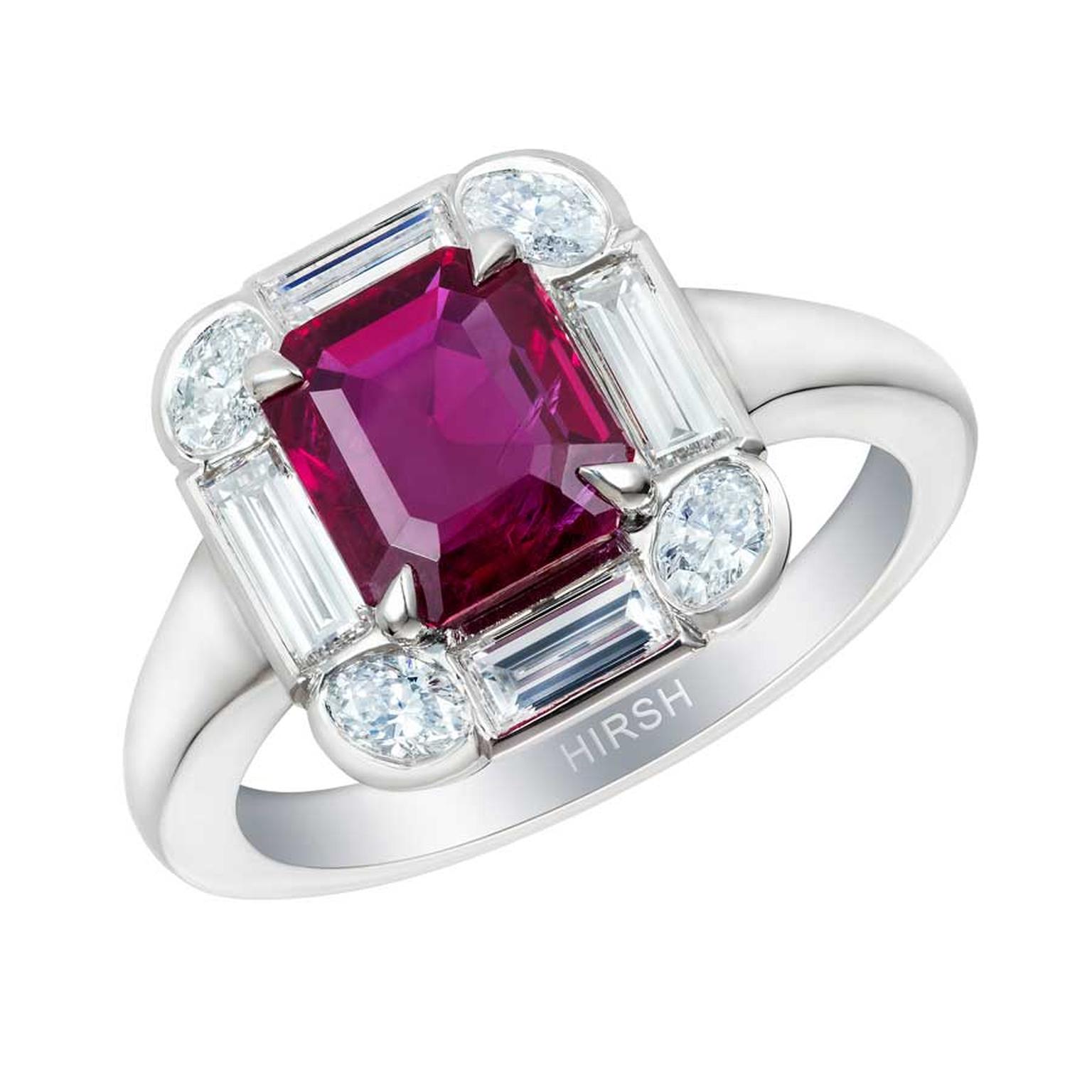 Art Deco Ice ruby ring by Hirsh London