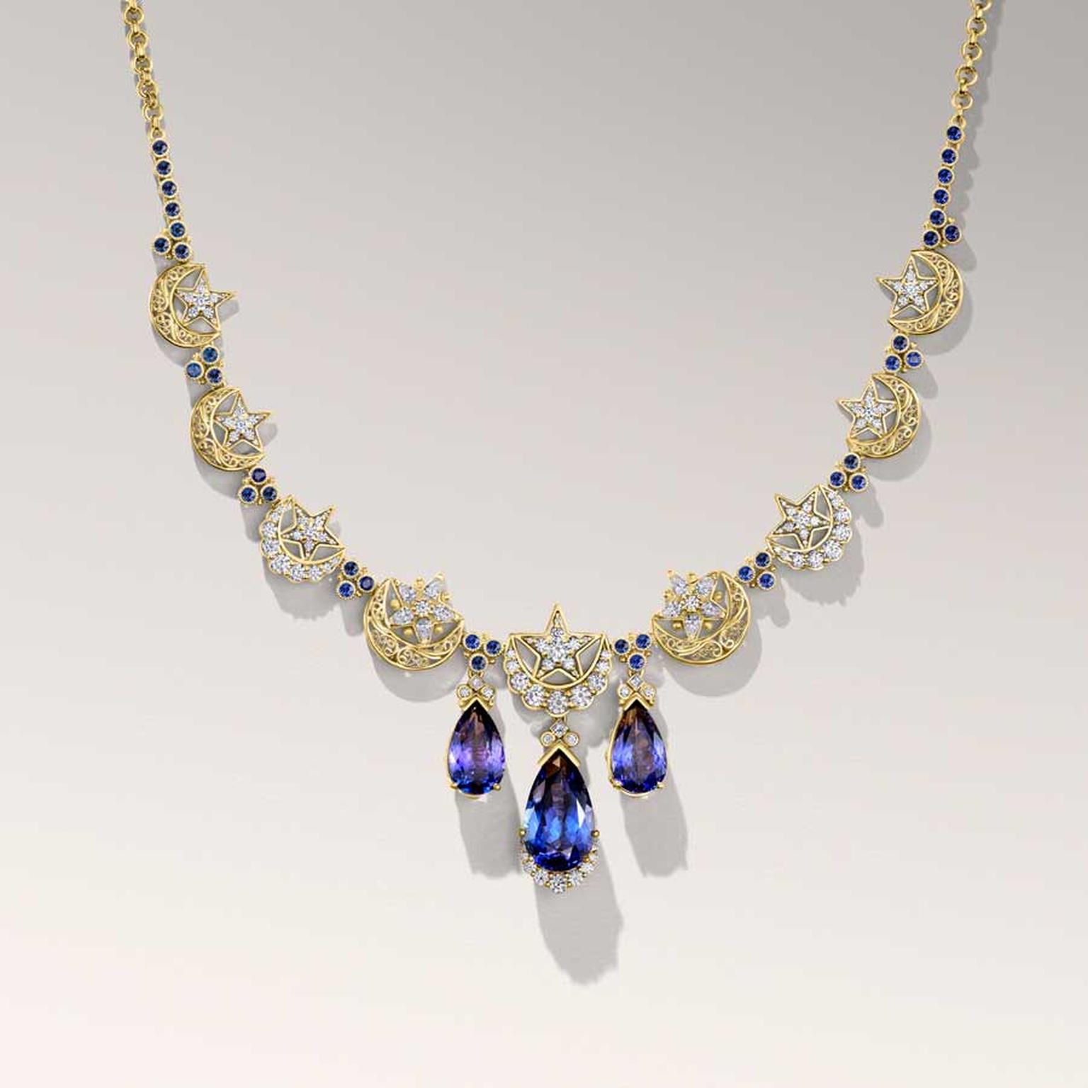 Azza Fahmy Ottoman Crescent and Star necklace high jewellery 2025