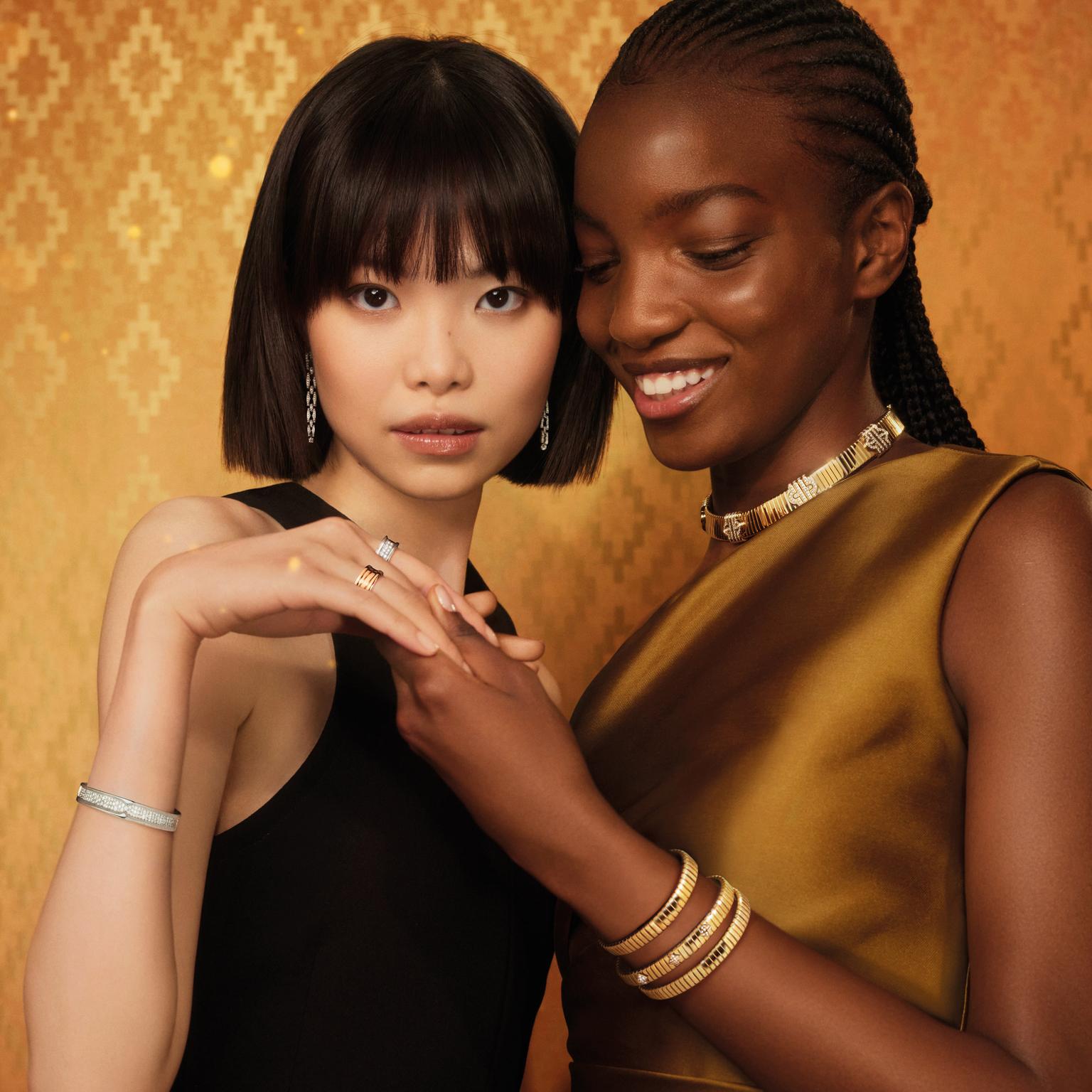 Bvlgari Tubogas Bracelet On Model