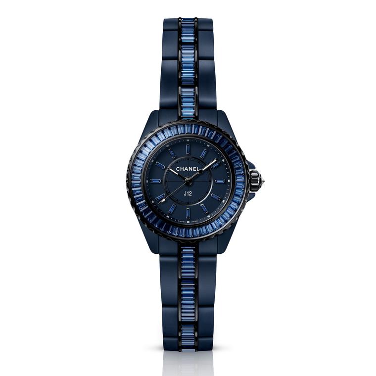 J12 Bleu 28 MM Sapphires by Chanel