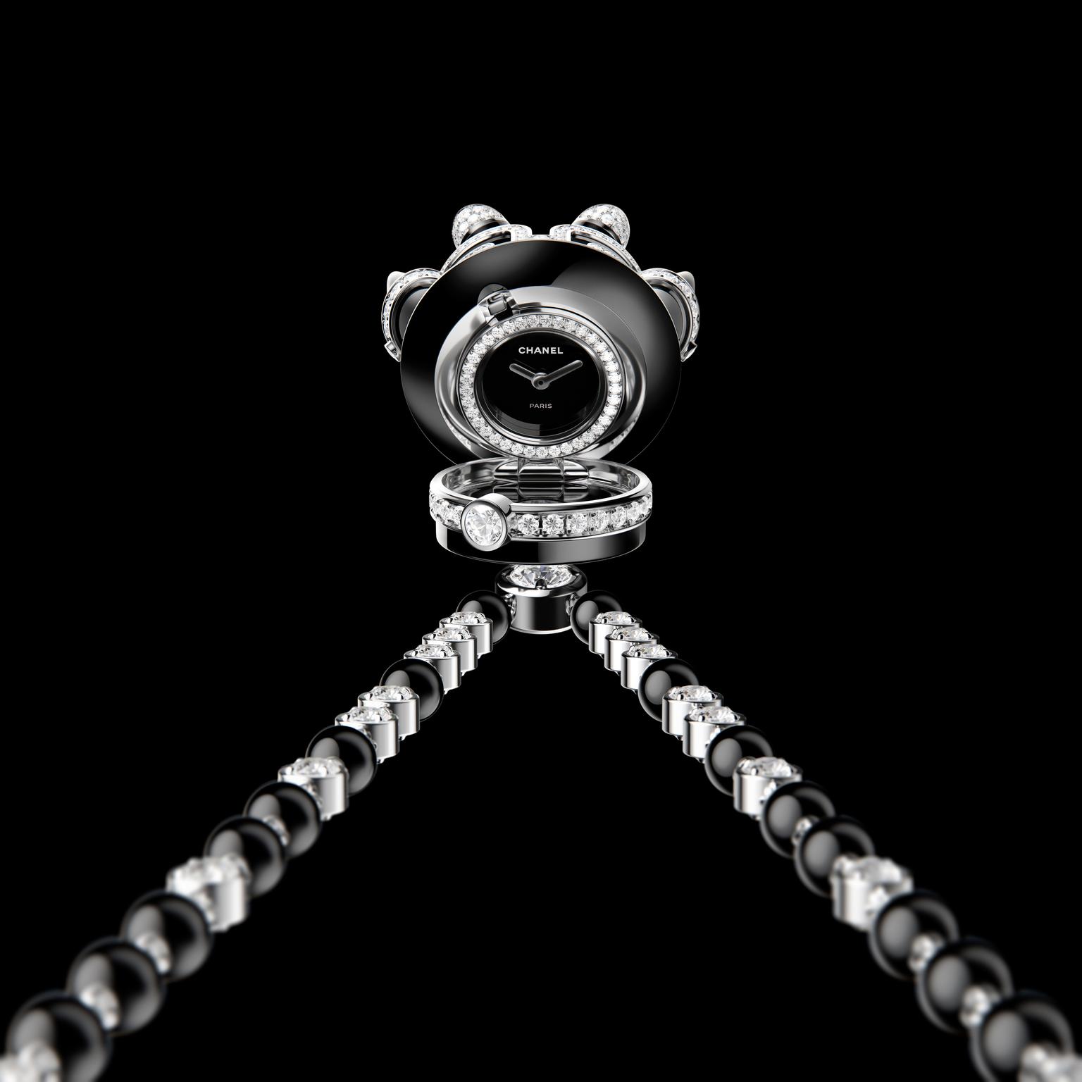 Necklace Watch Coco Black Jacket by Chanel from above