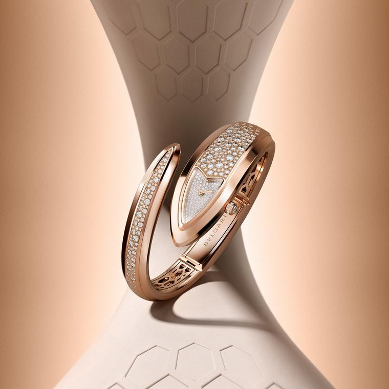 Serpenti Aeterna Bangle watch by Bvlgari