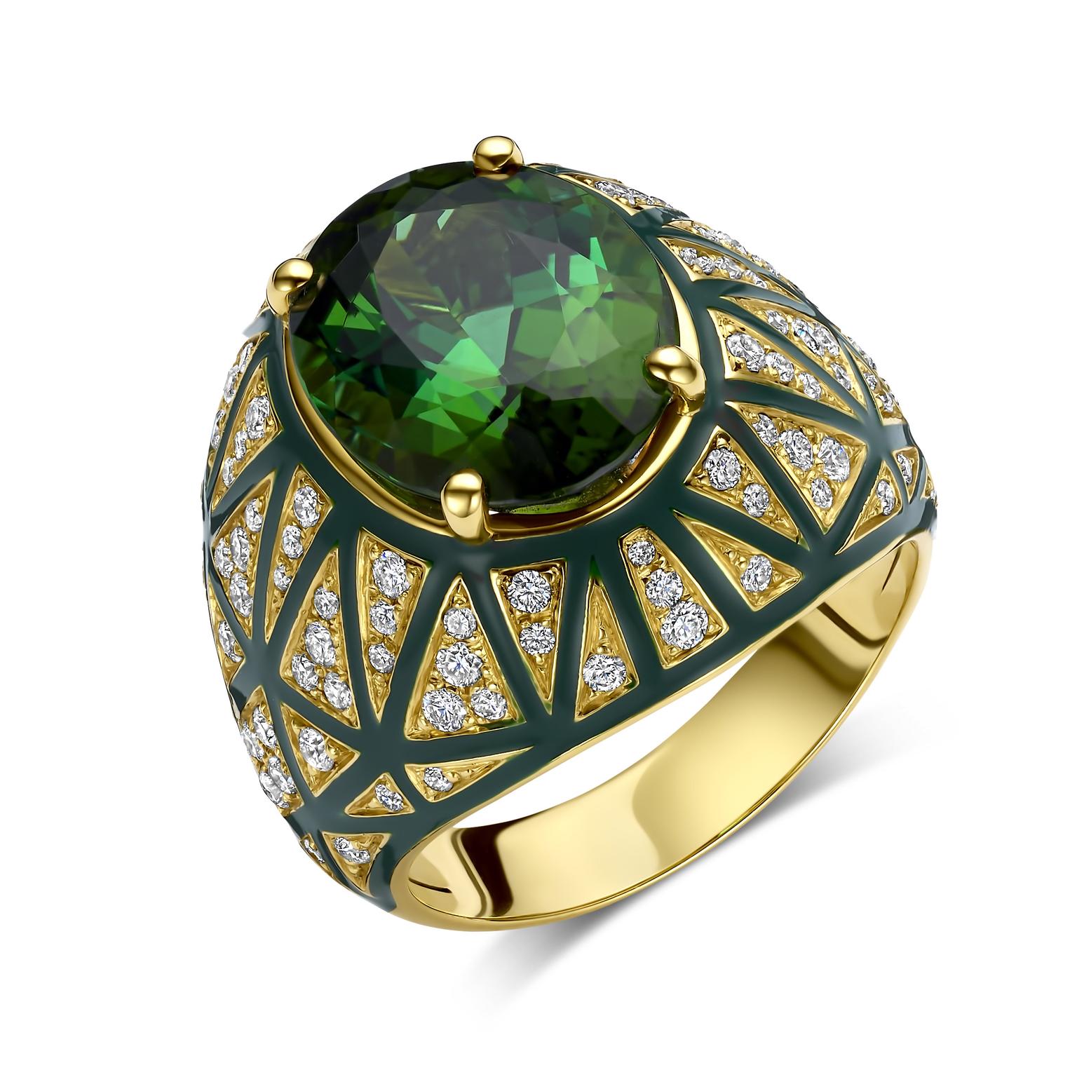 Tourmaline ring by Dries Criel